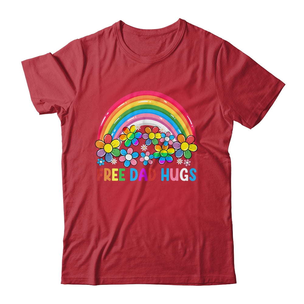 Free Dad Hugs LGBT Gay Lesbian Transgender Pride Rainbow Shirt & Hoodie | siriusteestore