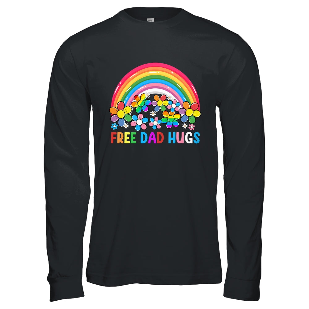 Free Dad Hugs LGBT Gay Lesbian Transgender Pride Rainbow Shirt & Hoodie | siriusteestore