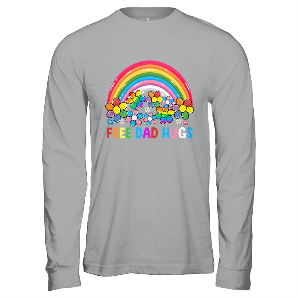 Free Dad Hugs LGBT Gay Lesbian Transgender Pride Rainbow Shirt & Hoodie | siriusteestore