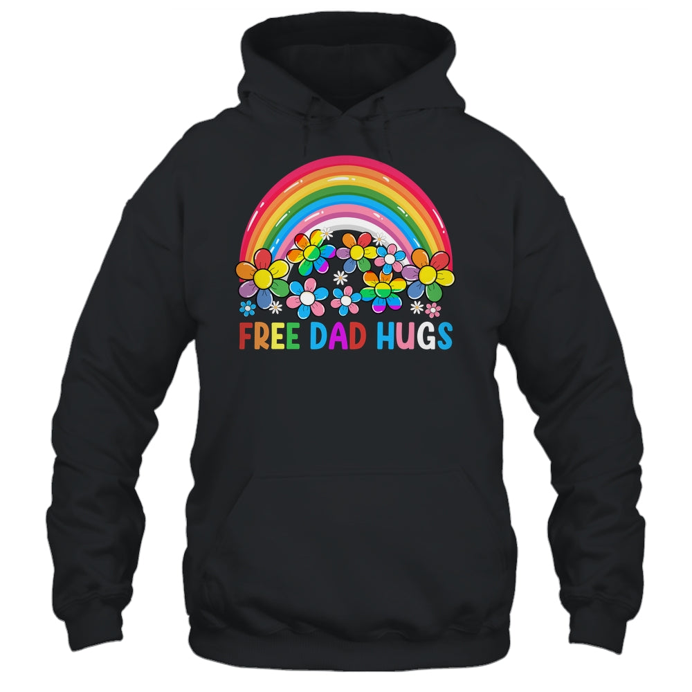 Free Dad Hugs LGBT Gay Lesbian Transgender Pride Rainbow Shirt & Hoodie | siriusteestore