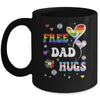 Free Dad Hugs LGBT Gay Pride Transgender Rainbow Flag Mug | siriusteestore