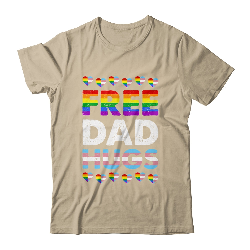 Free Dad Hugs Rainbow LGBTQ Gay Pride Month Proud Ally Shirt & Hoodie | siriusteestore