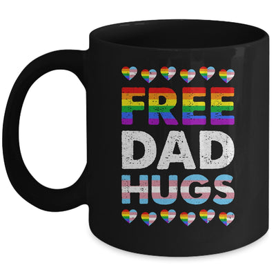 Free Dad Hugs Rainbow LGBTQ Gay Pride Month Proud Ally Mug | siriusteestore