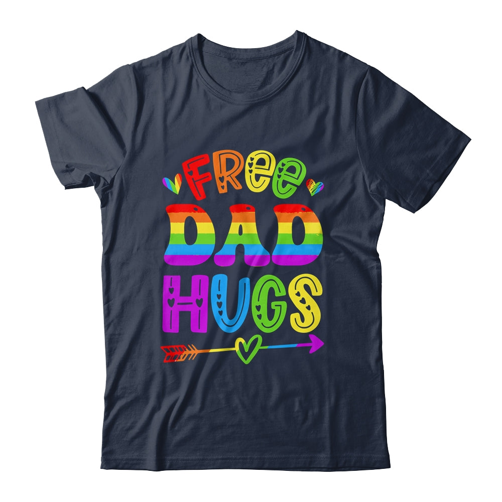 Free Dad Hugs Rainbow LGBT Lesbian Gay Pride Trans Retro Shirt & Hoodie | siriusteestore
