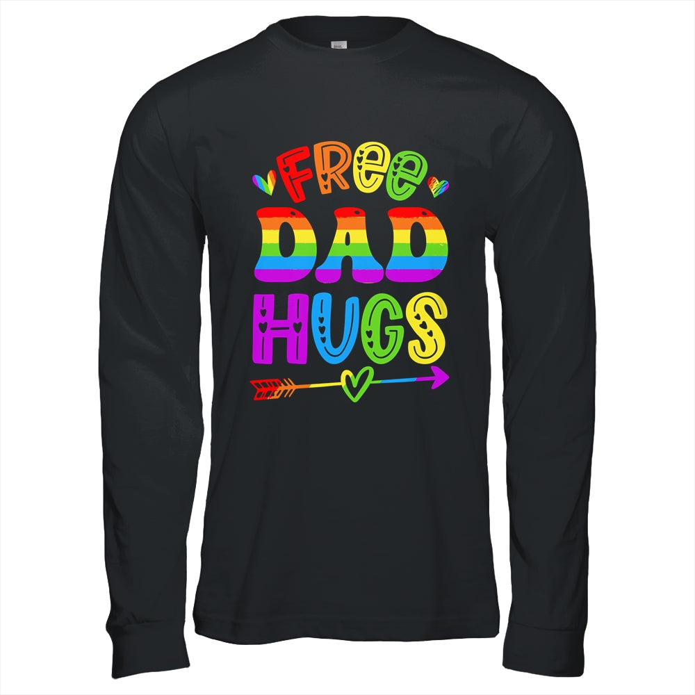 Free Dad Hugs Rainbow LGBT Lesbian Gay Pride Trans Retro Shirt & Hoodie | siriusteestore