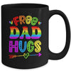 Free Dad Hugs Rainbow LGBT Lesbian Gay Pride Trans Retro Mug | siriusteestore