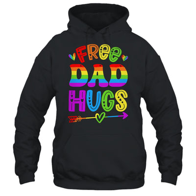 Free Dad Hugs Rainbow LGBT Lesbian Gay Pride Trans Retro Shirt & Hoodie | siriusteestore