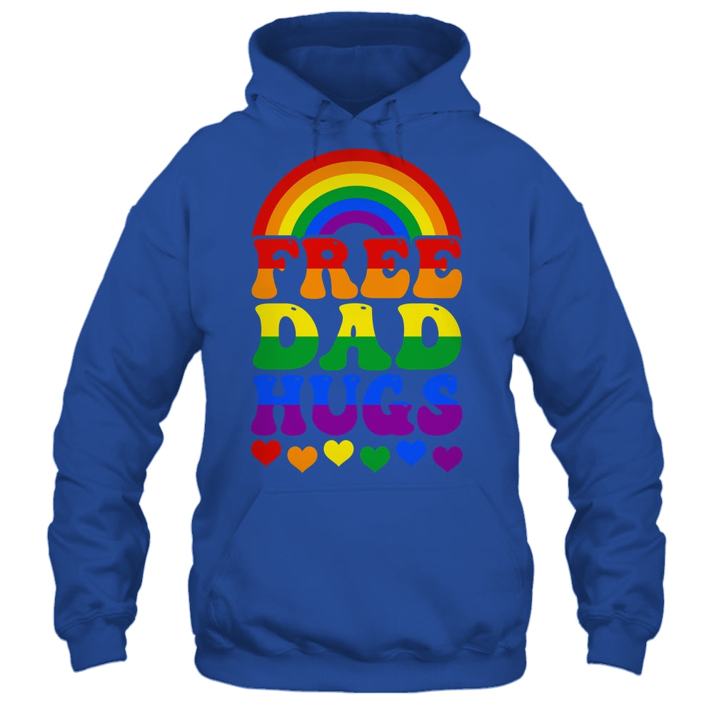 Free Dad Hugs Rainbow LGBT Lesbian Gay Trans Pride Groovy Shirt & Hoodie | siriusteestore