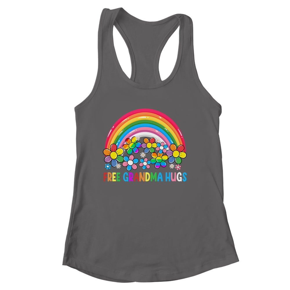Free Grandma Hugs LGBT Gay Lesbian Transgender Pride Rainbow Shirt & Tank Top | siriusteestore