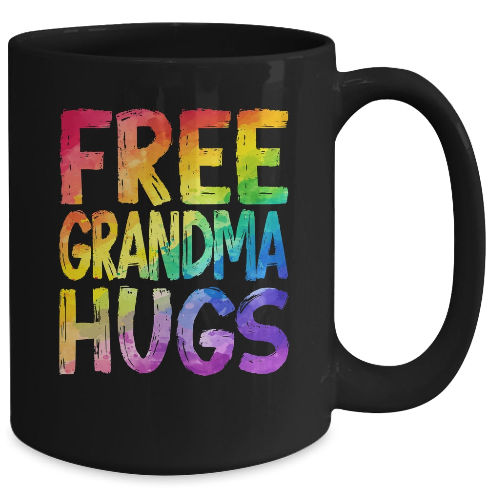 Free Grandma Hugs LGBT Pride LGBTQ Lesbian Gay Rainbow Mug | siriusteestore