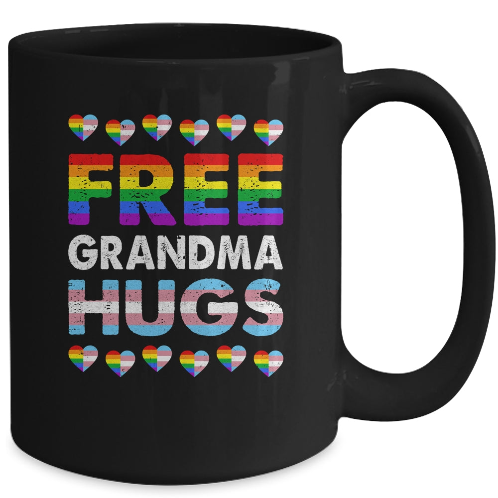 Free Grandma Hugs Rainbow LGBTQ Gay Pride Month Proud Ally Mug | siriusteestore