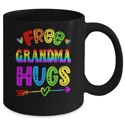 Free Grandma Hugs Rainbow LGBT Lesbian Gay Pride Trans Retro Mug | siriusteestore