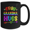 Free Grandma Hugs Rainbow LGBT Lesbian Gay Pride Trans Retro Mug | siriusteestore
