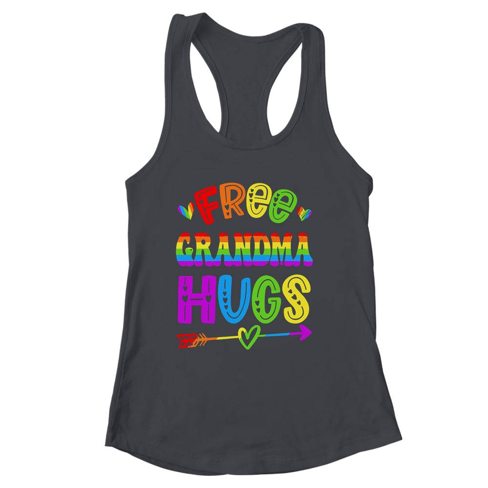 Free Grandma Hugs Rainbow LGBT Lesbian Gay Pride Trans Retro Shirt & Tank Top | siriusteestore