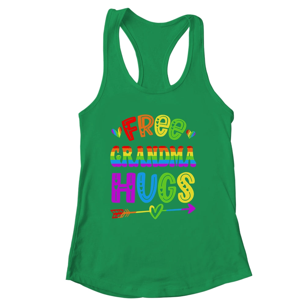Free Grandma Hugs Rainbow LGBT Lesbian Gay Pride Trans Retro Shirt & Tank Top | siriusteestore