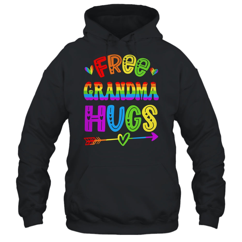 Free Grandma Hugs Rainbow LGBT Lesbian Gay Pride Trans Retro Shirt & Tank Top | siriusteestore