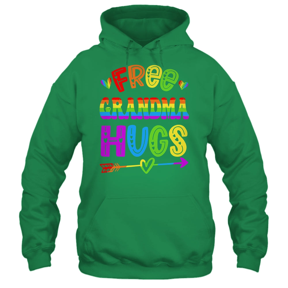 Free Grandma Hugs Rainbow LGBT Lesbian Gay Pride Trans Retro Shirt & Tank Top | siriusteestore