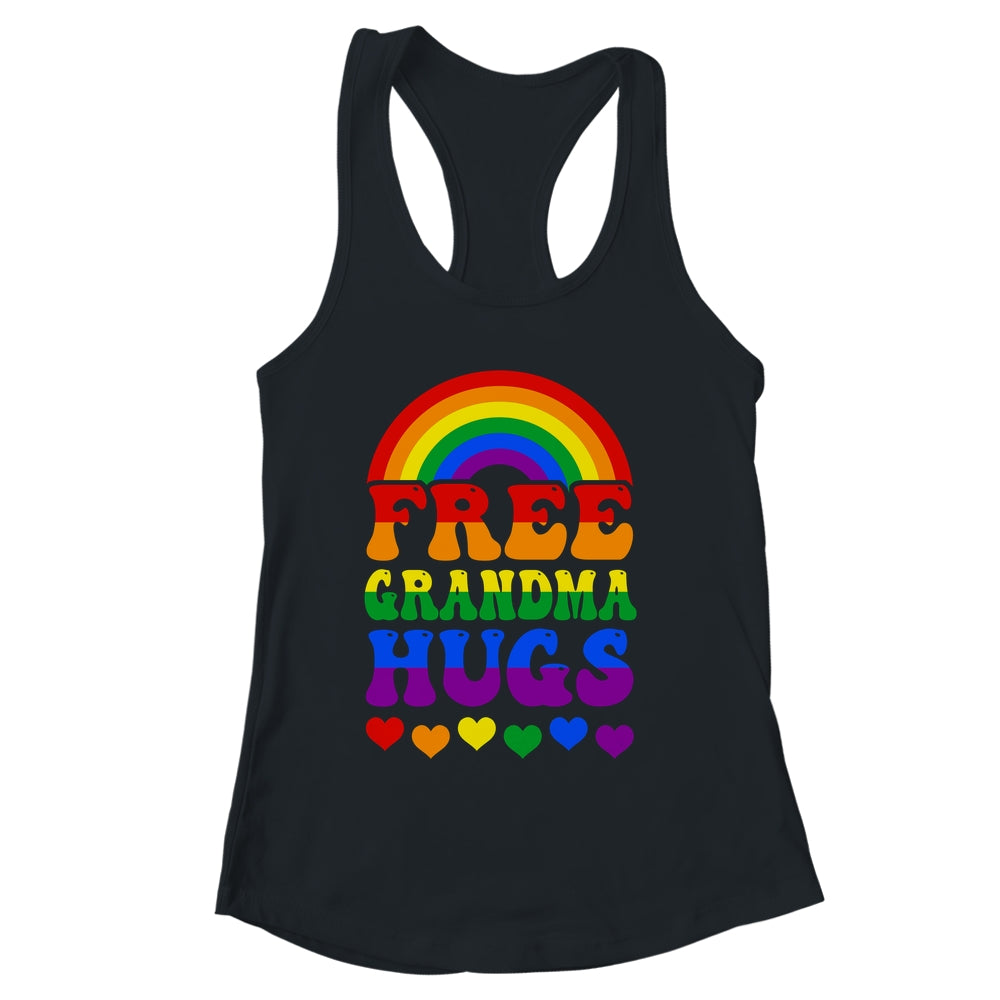 Free Grandma Hugs Rainbow LGBT Lesbian Gay Trans Groovy Shirt & Tank Top | siriusteestore