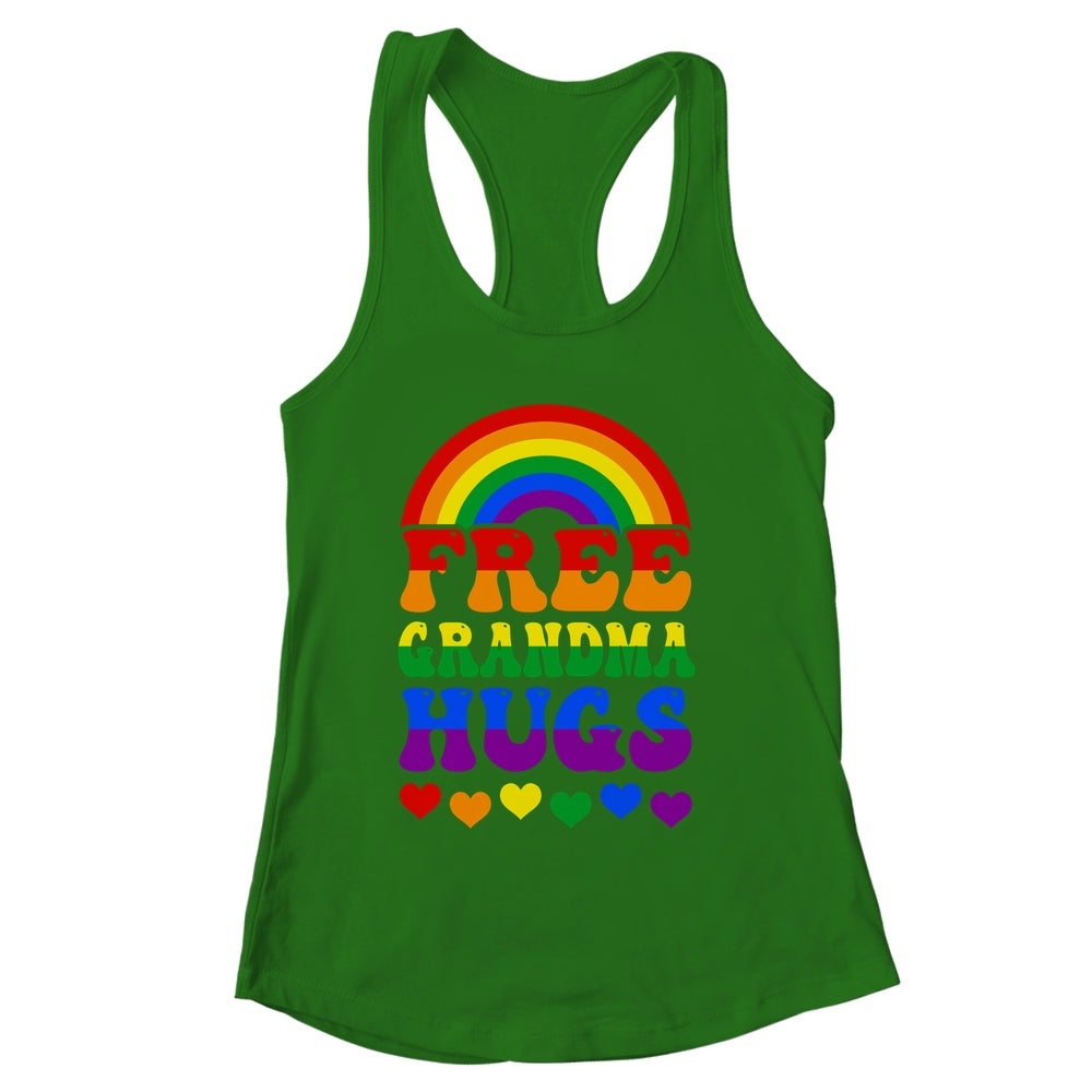 Free Grandma Hugs Rainbow LGBT Lesbian Gay Trans Groovy Shirt & Tank Top | siriusteestore