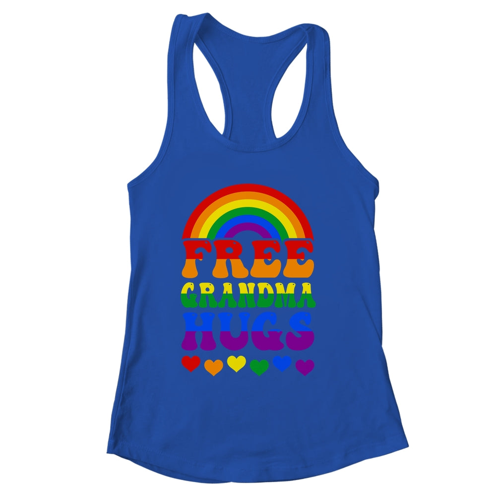 Free Grandma Hugs Rainbow LGBT Lesbian Gay Trans Groovy Shirt & Tank Top | siriusteestore