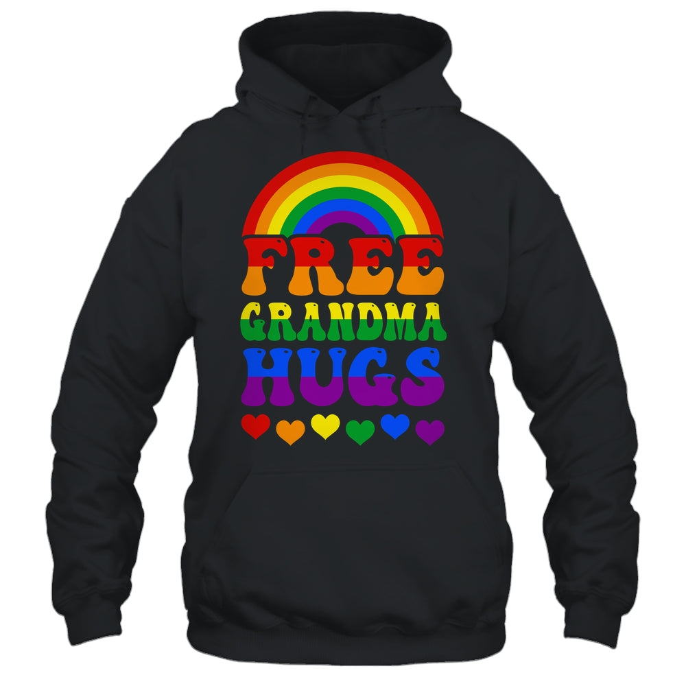 Free Grandma Hugs Rainbow LGBT Lesbian Gay Trans Groovy Shirt & Tank Top | siriusteestore