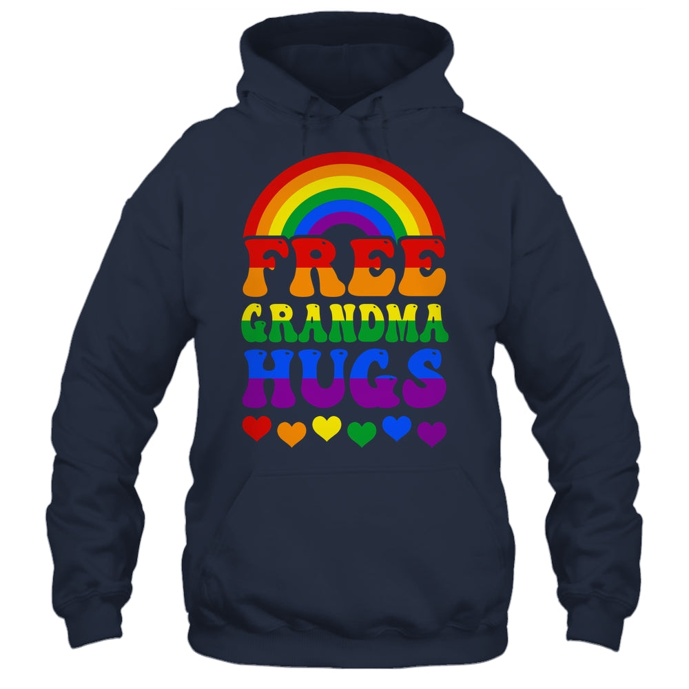 Free Grandma Hugs Rainbow LGBT Lesbian Gay Trans Groovy Shirt & Tank Top | siriusteestore