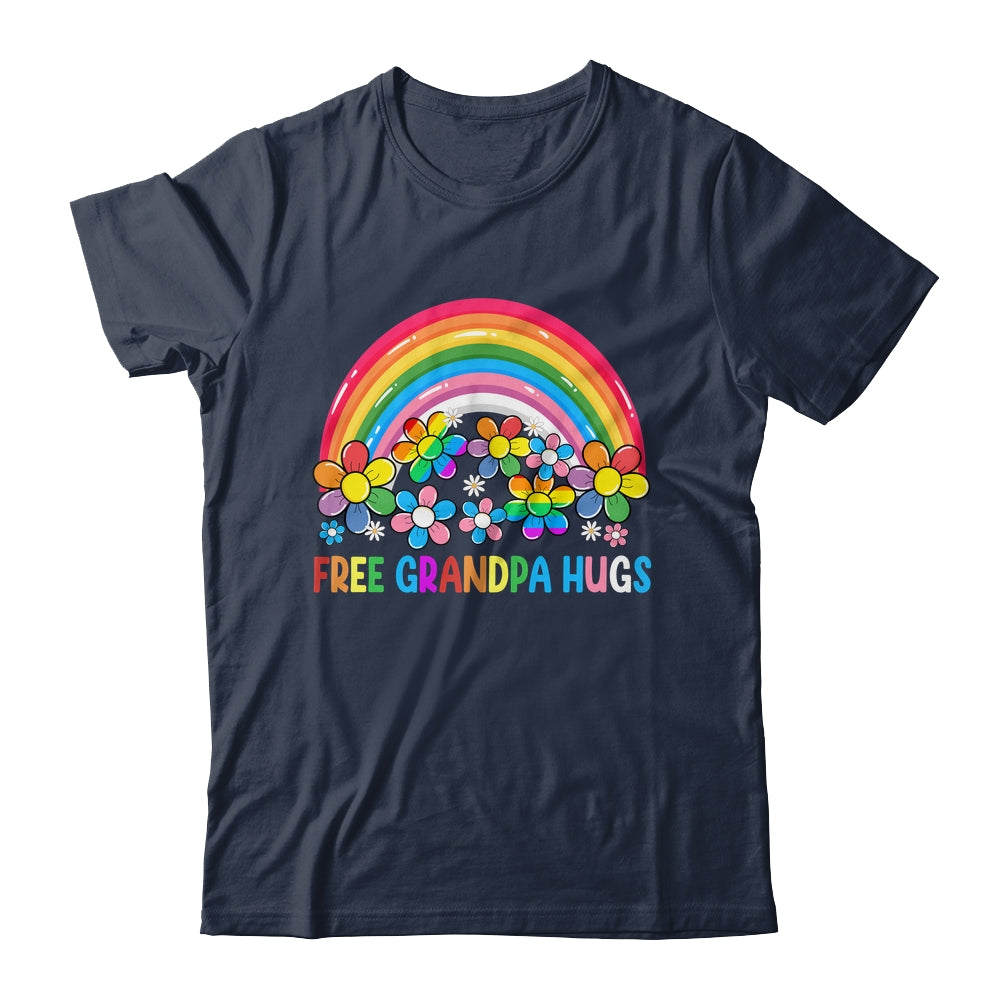 Free Grandpa Hugs LGBT Gay Lesbian Transgender Pride Rainbow Shirt & Hoodie | siriusteestore