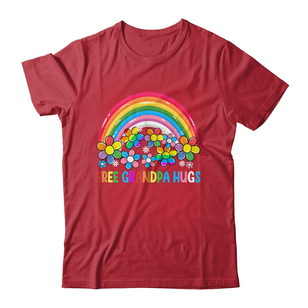 Free Grandpa Hugs LGBT Gay Lesbian Transgender Pride Rainbow Shirt & Hoodie | siriusteestore