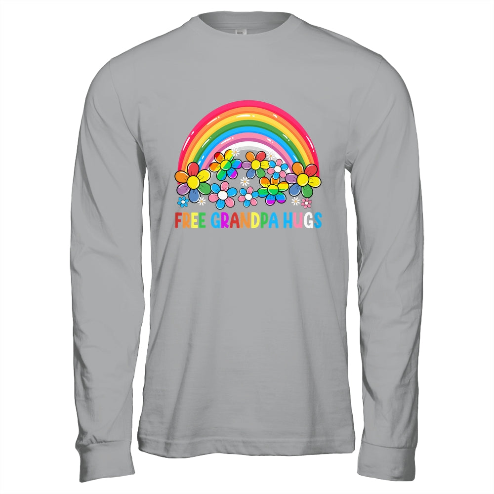 Free Grandpa Hugs LGBT Gay Lesbian Transgender Pride Rainbow Shirt & Hoodie | siriusteestore