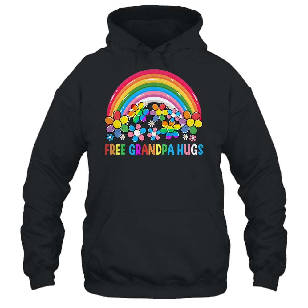 Free Grandpa Hugs LGBT Gay Lesbian Transgender Pride Rainbow Shirt & Hoodie | siriusteestore