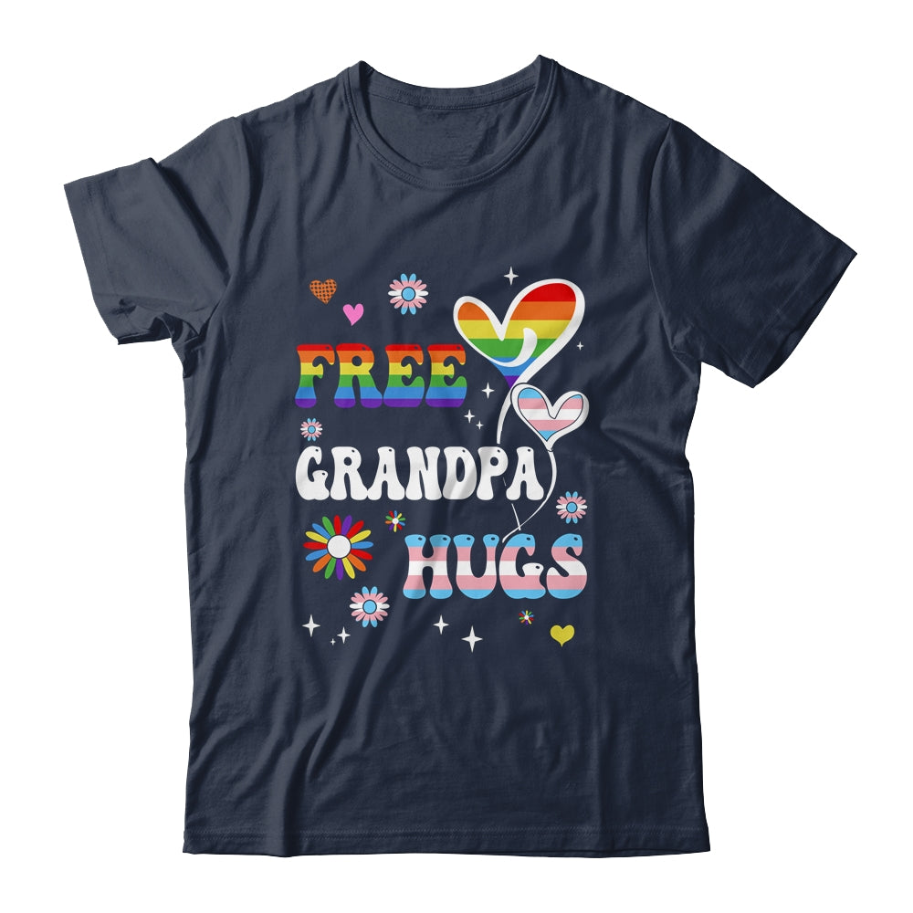 Free Grandpa Hugs LGBT Gay Pride Transgender Rainbow Flag Shirt & Hoodie | siriusteestore