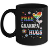 Free Grandpa Hugs LGBT Gay Pride Transgender Rainbow Flag Mug | siriusteestore