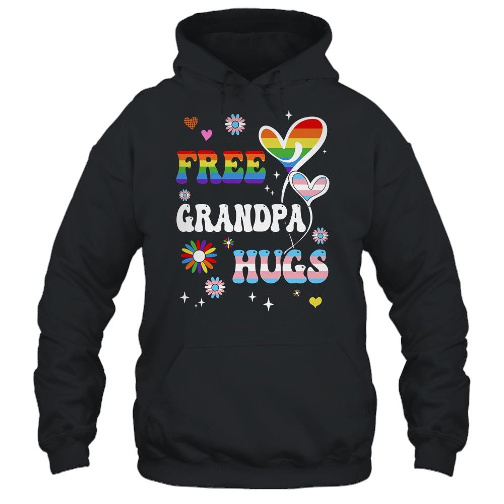 Free Grandpa Hugs LGBT Gay Pride Transgender Rainbow Flag Shirt & Hoodie | siriusteestore