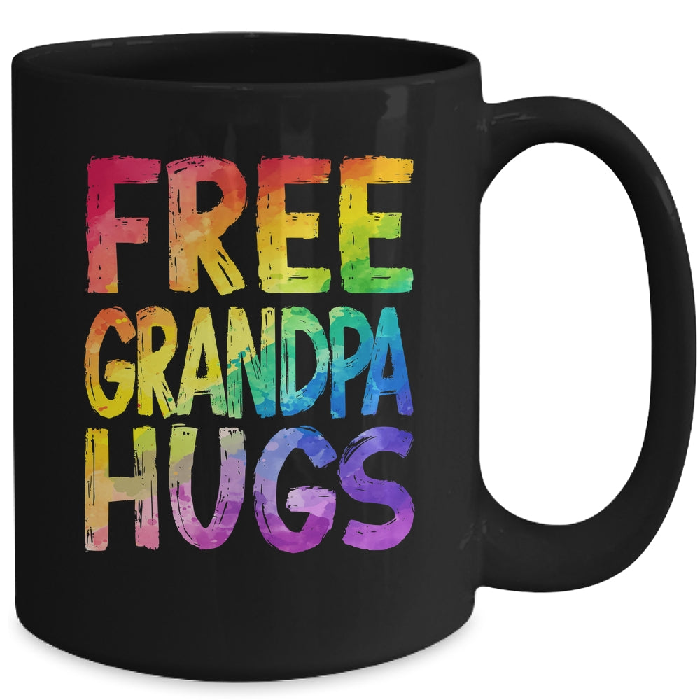 Free Grandpa Hugs LGBT Pride LGBTQ Lesbian Gay Rainbow Mug | siriusteestore