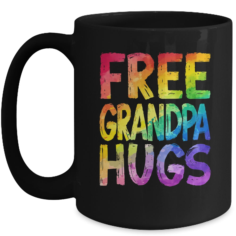 Free Grandpa Hugs LGBT Pride LGBTQ Lesbian Gay Rainbow Mug | siriusteestore