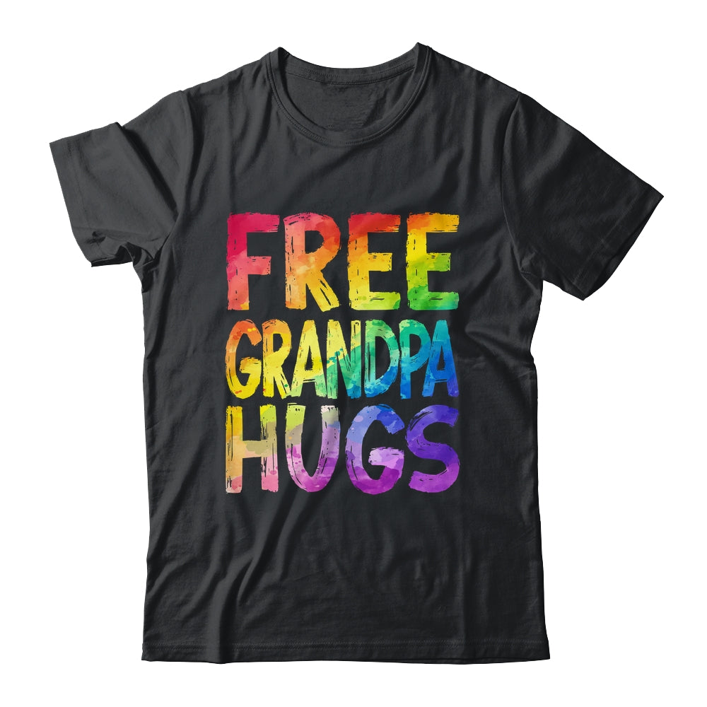 Free Grandpa Hugs LGBT Pride LGBTQ Lesbian Gay Rainbow Shirt & Tank Top | siriusteestore