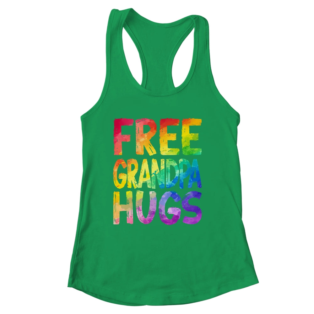 Free Grandpa Hugs LGBT Pride LGBTQ Lesbian Gay Rainbow Shirt & Tank Top | siriusteestore
