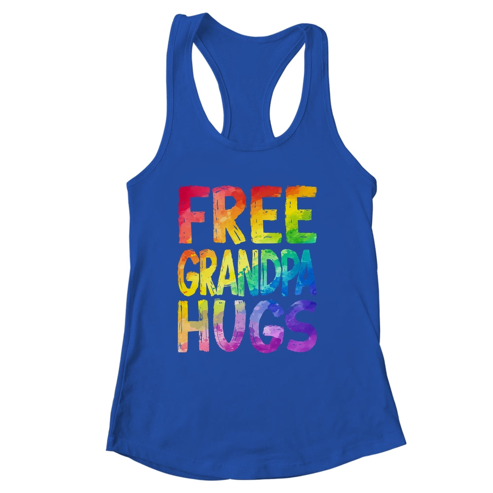 Free Grandpa Hugs LGBT Pride LGBTQ Lesbian Gay Rainbow Shirt & Tank Top | siriusteestore