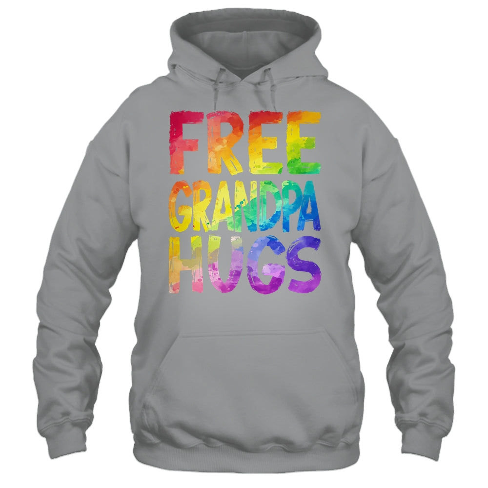 Free Grandpa Hugs LGBT Pride LGBTQ Lesbian Gay Rainbow Shirt & Tank Top | siriusteestore