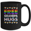 Free Grandpa Hugs Rainbow LGBTQ Gay Pride Month Proud Ally Mug | siriusteestore