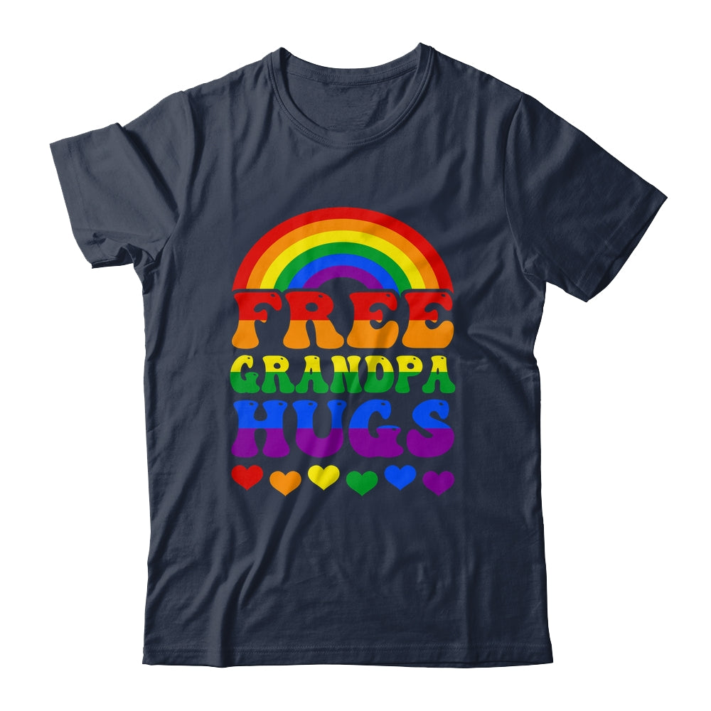 Free Grandpa Hugs Rainbow LGBT Lesbian Gay Trans Groovy Shirt & Hoodie | siriusteestore
