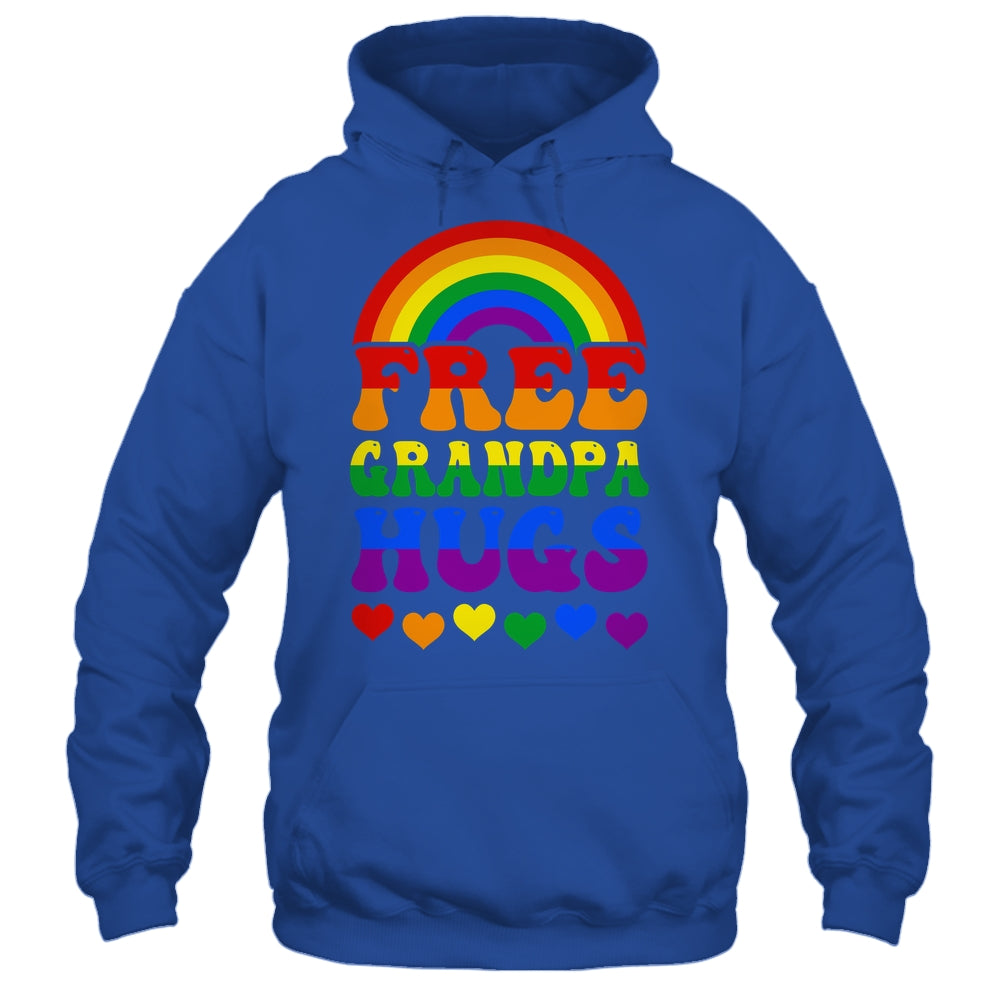 Free Grandpa Hugs Rainbow LGBT Lesbian Gay Trans Groovy Shirt & Hoodie | siriusteestore