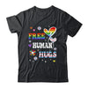 Free Human Hugs LGBT Gay Pride Transgender Rainbow Flag Shirt & Tank Top | siriusteestore