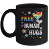 Free Human Hugs LGBT Gay Pride Transgender Rainbow Flag Mug | siriusteestore