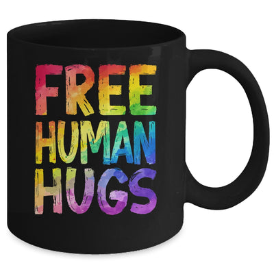 Free Human Hugs LGBT Pride LGBTQ Lesbian Gay Rainbow Women Men Mug | siriusteestore