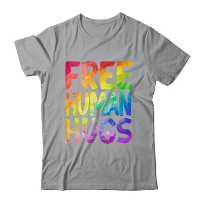 Free Human Hugs LGBT Pride LGBTQ Lesbian Gay Rainbow Women Men Shirt & Hoodie | siriusteestore