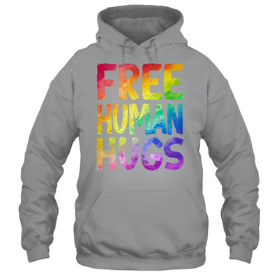 Free Human Hugs LGBT Pride LGBTQ Lesbian Gay Rainbow Women Men Shirt & Hoodie | siriusteestore