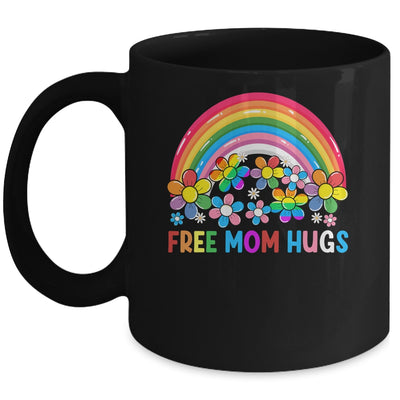 Free Mom Hugs LGBT Gay Lesbian Transgender Pride Rainbow Mug | siriusteestore