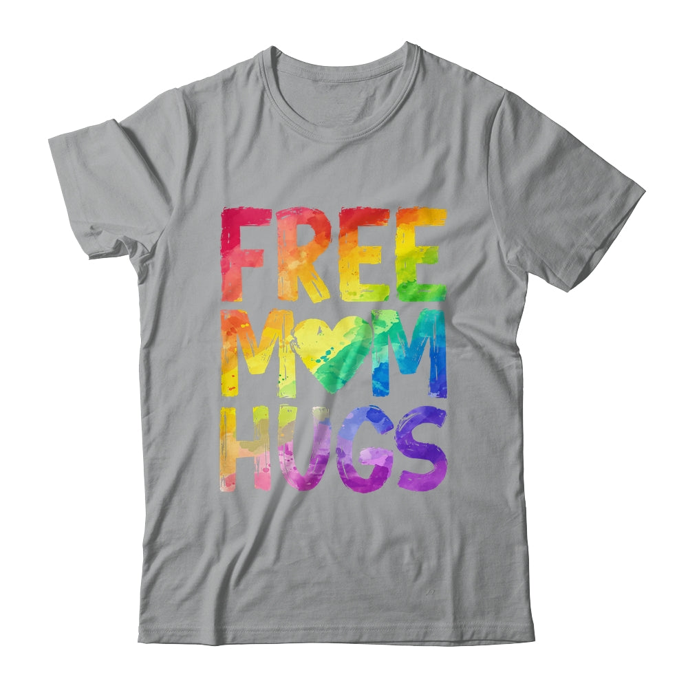 Free Mom Hugs LGBT Pride LGBTQ Lesbian Gay Rainbow Shirt & Tank Top | siriusteestore