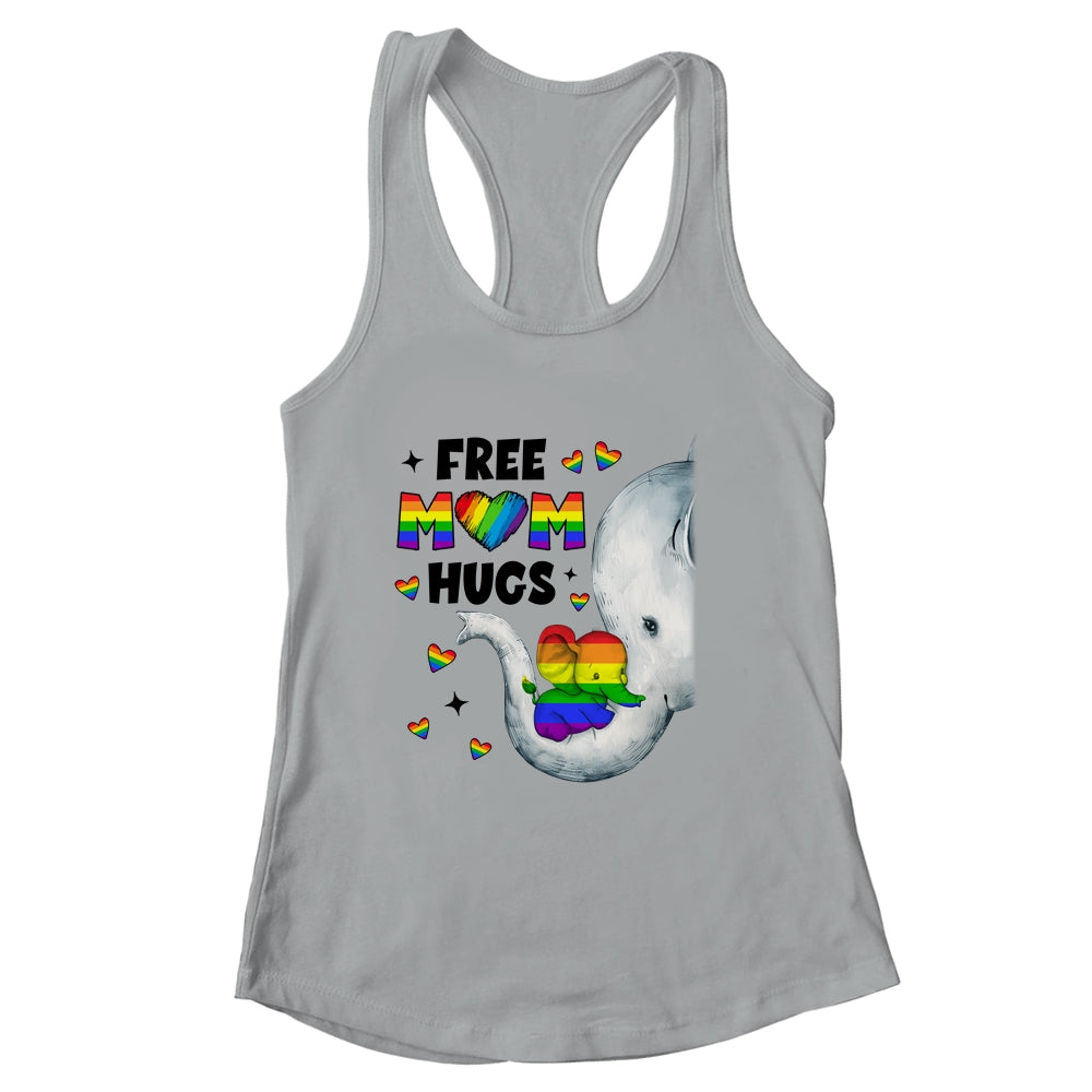 Free Mom Hugs Rainbow Elephant LGBT Pride Month Shirt & Tank Top | siriusteestore